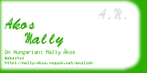 akos mally business card